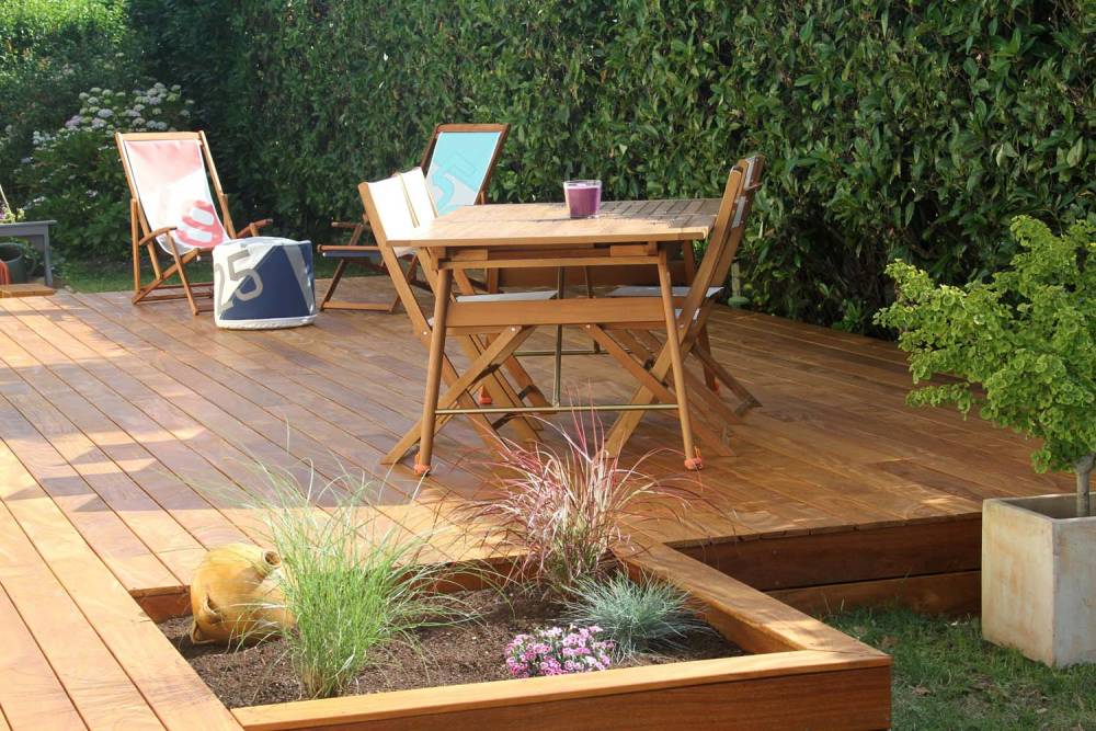 Terrasse bois à Roche